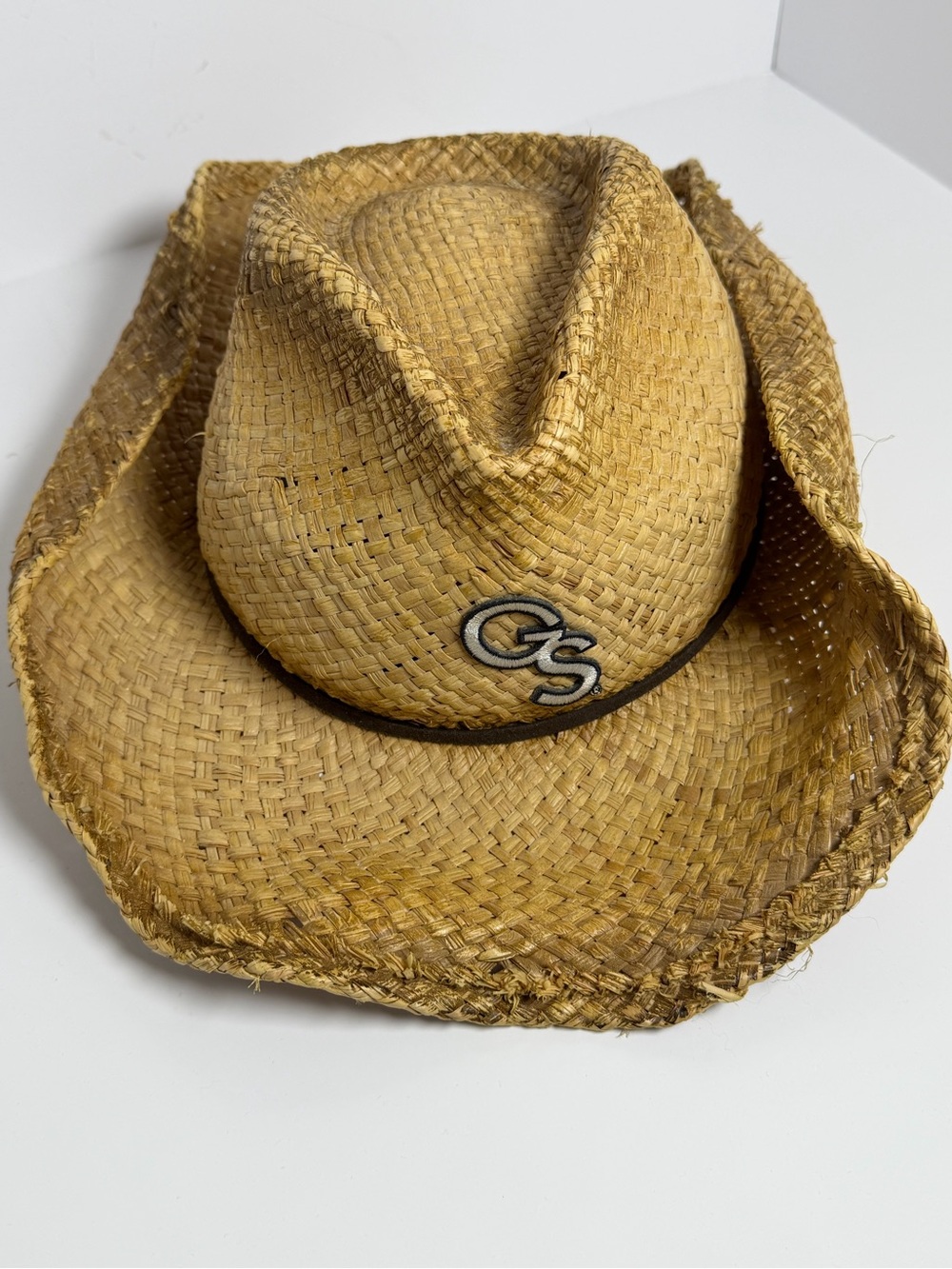Georgia Southern University Eagles Interlocking "GS" Distressed Straw Cowboy Hat